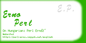 erno perl business card